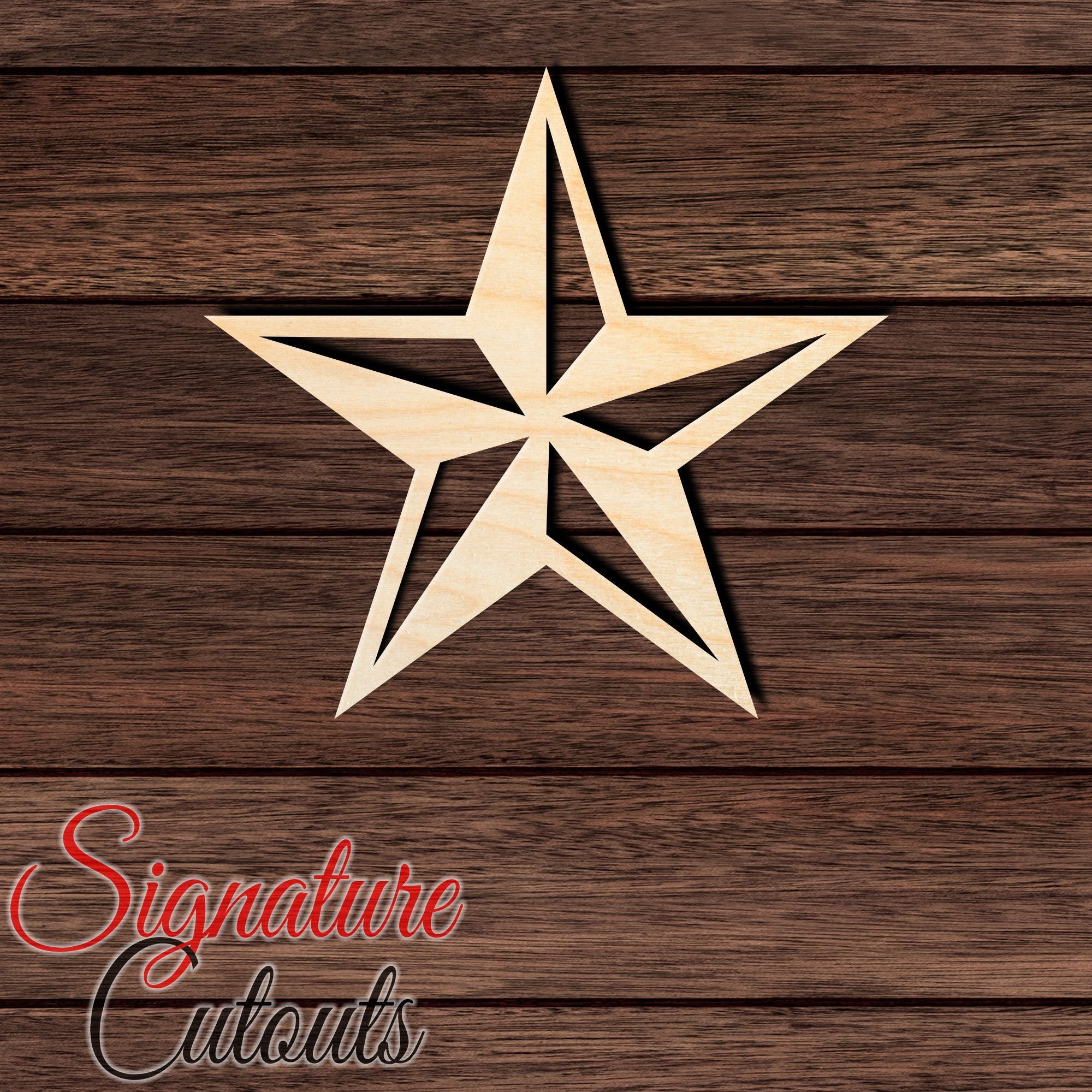 Star 005 Shape Cutout in Wood, Acrylic or Acrylic Mirror - Signature Cutouts
