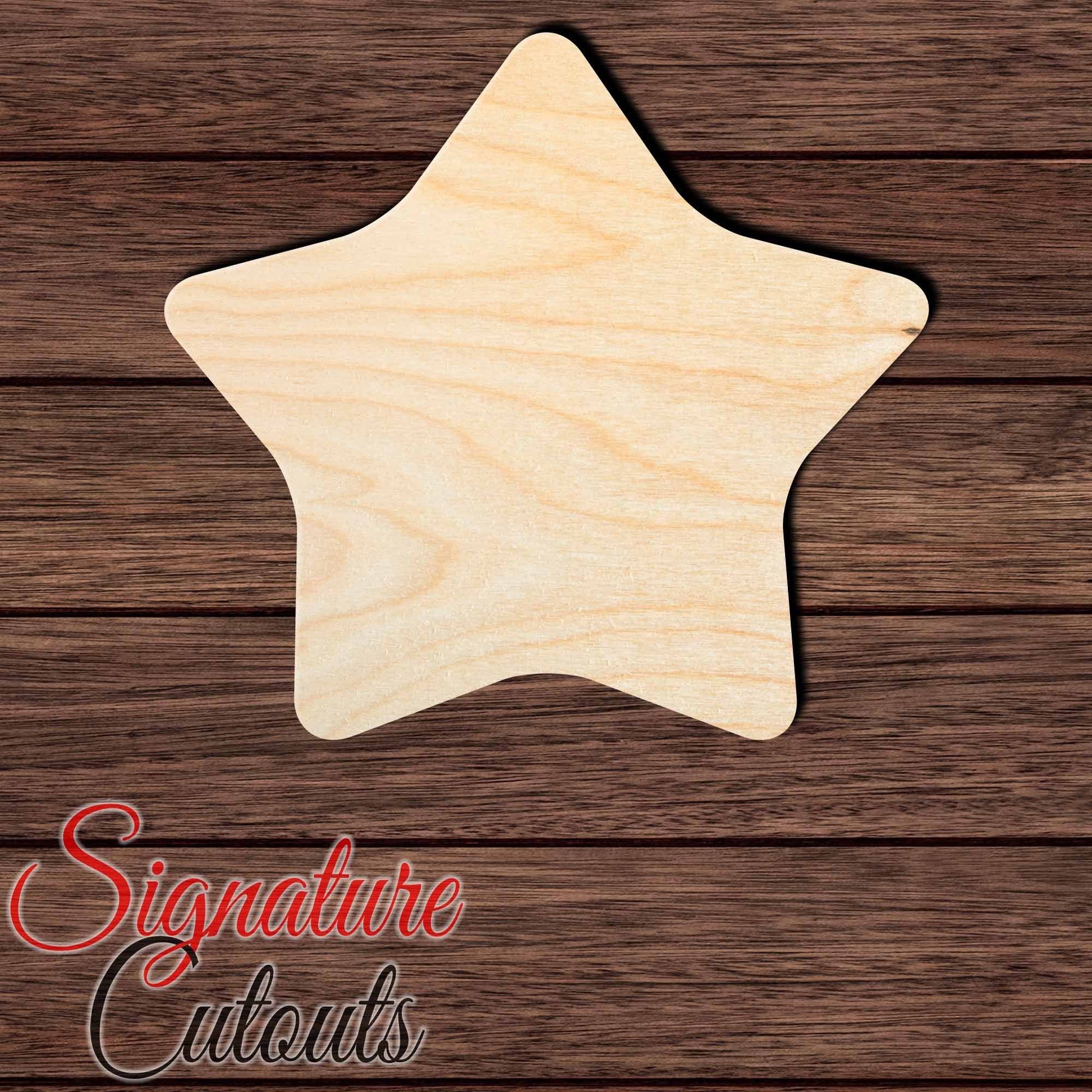 Star 011 Shape Cutout in Wood, Acrylic or Acrylic Mirror - Signature Cutouts