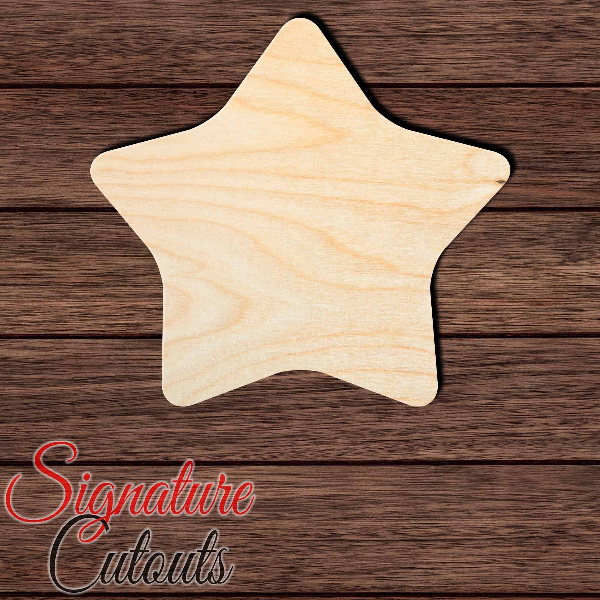 Star 011 Shape Cutout in Wood, Acrylic or Acrylic Mirror - Signature Cutouts