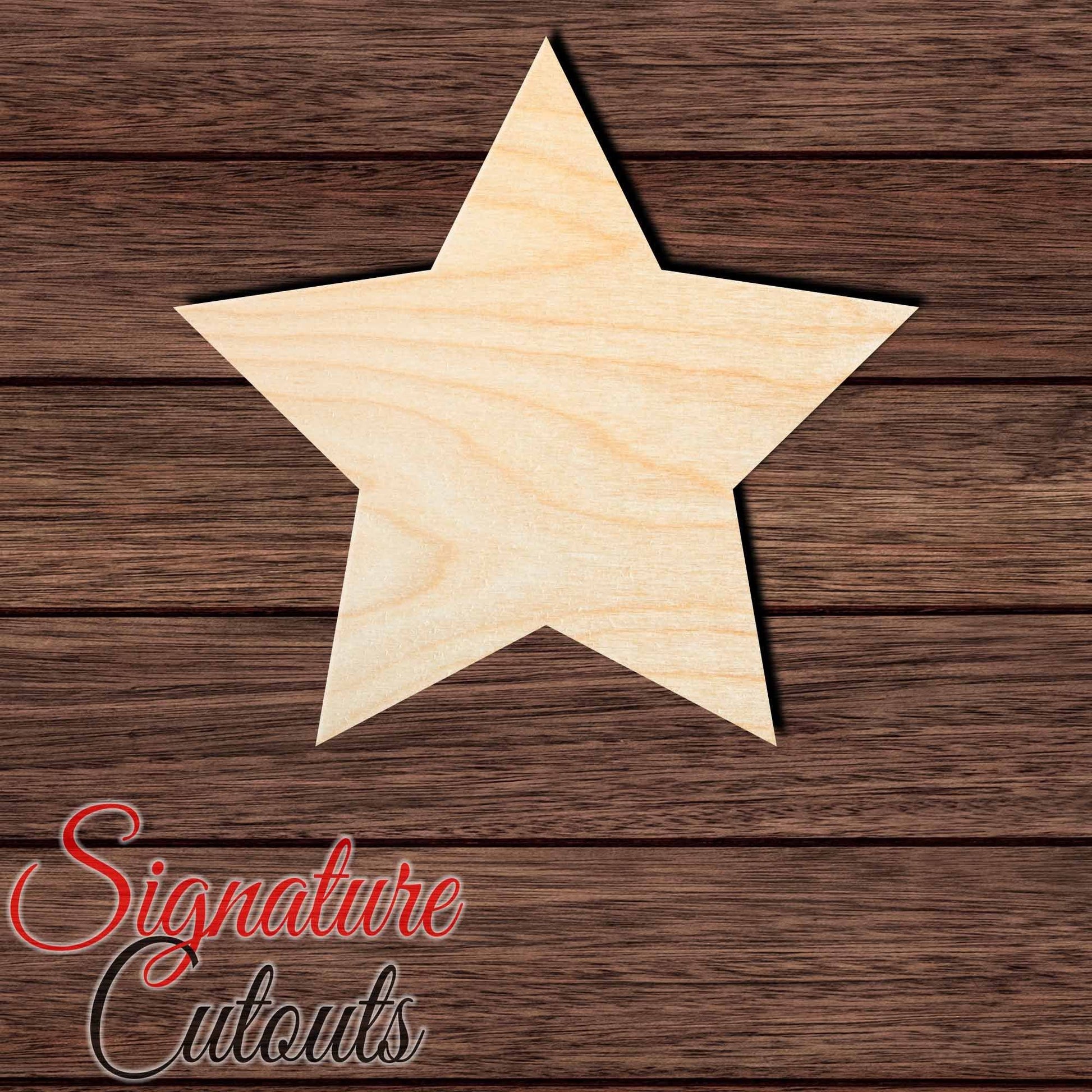 Star 012 Shape Cutout in Wood, Acrylic or Acrylic Mirror - Signature Cutouts