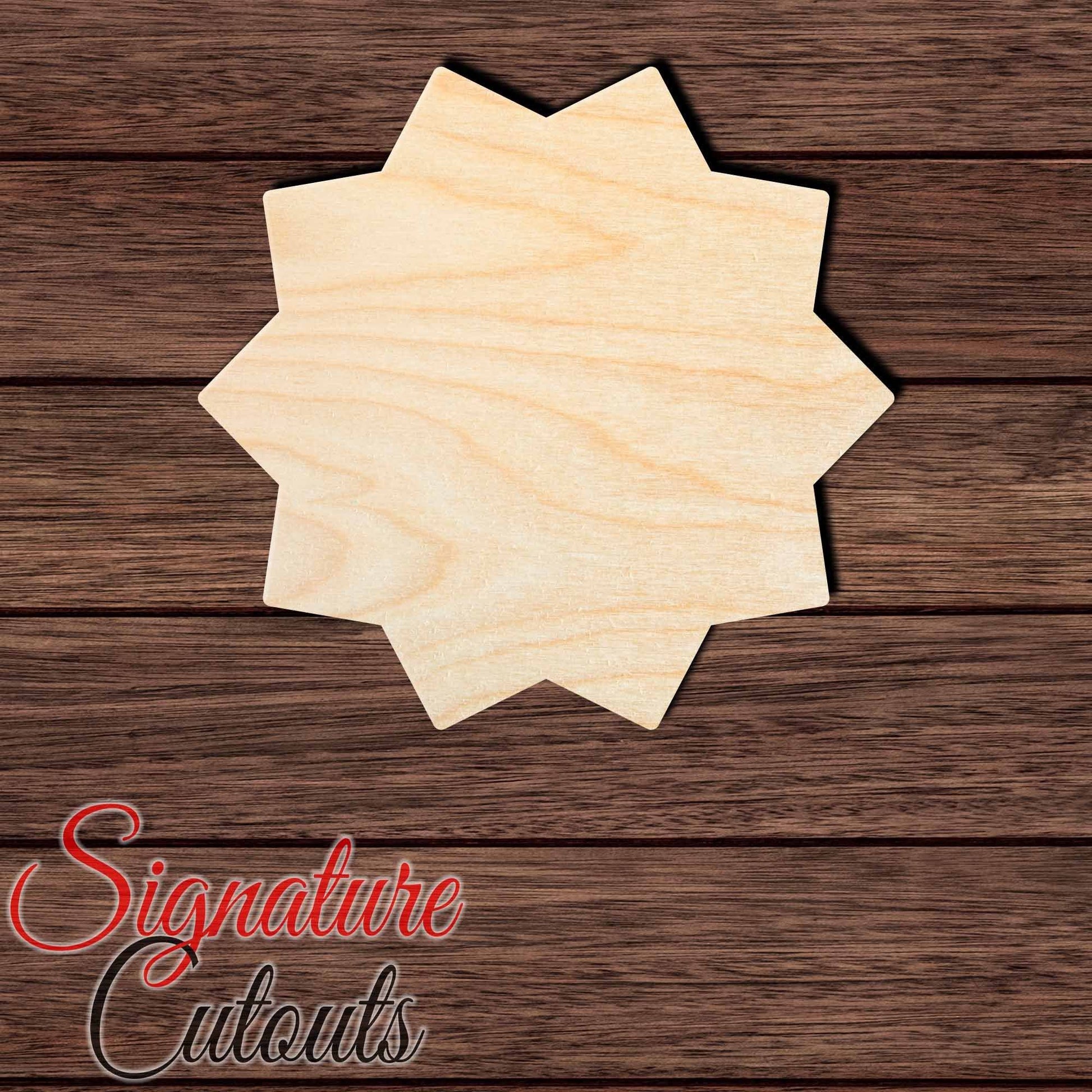 Star 013 Shape Cutout in Wood, Acrylic or Acrylic Mirror - Signature Cutouts