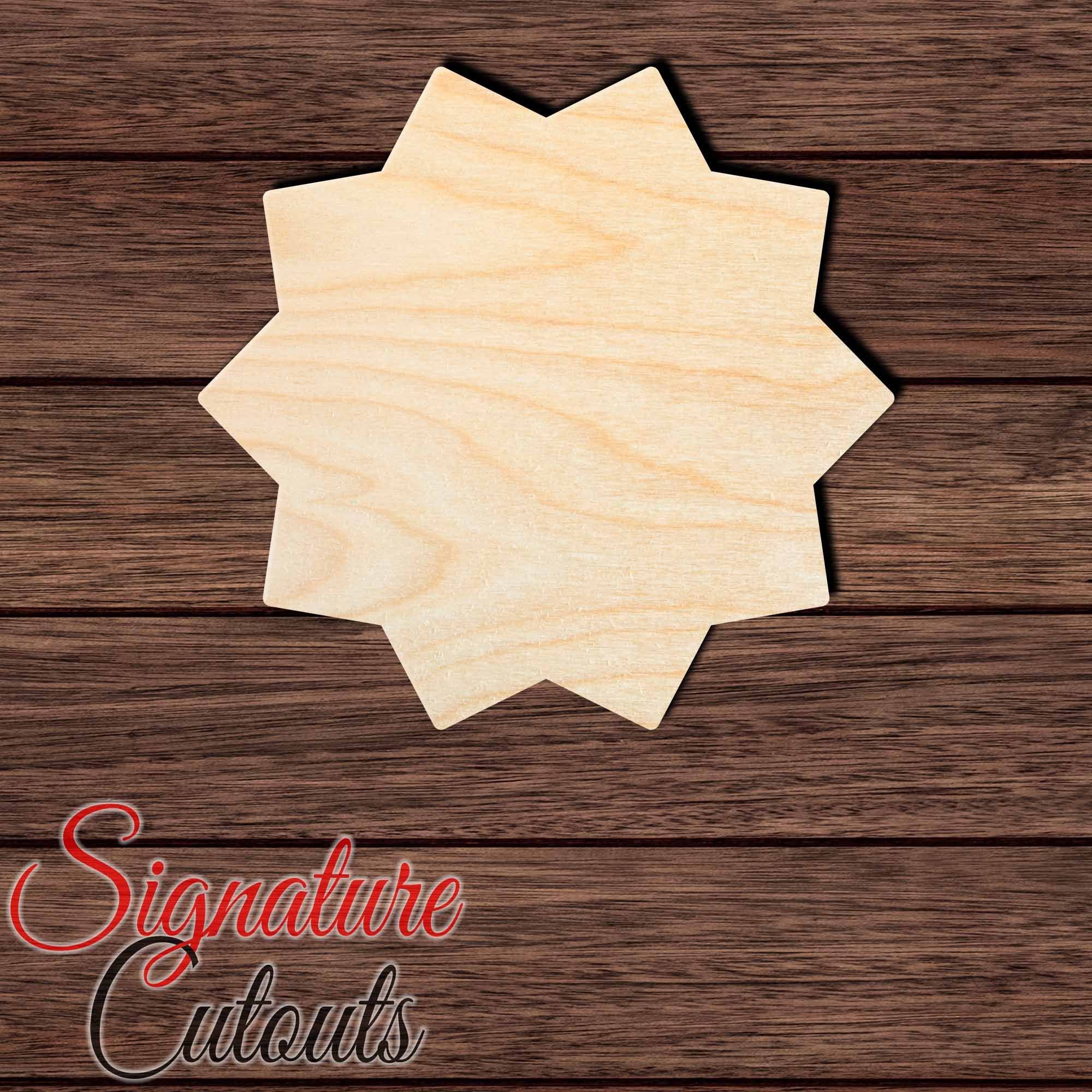 Star 013 Shape Cutout in Wood, Acrylic or Acrylic Mirror - Signature Cutouts