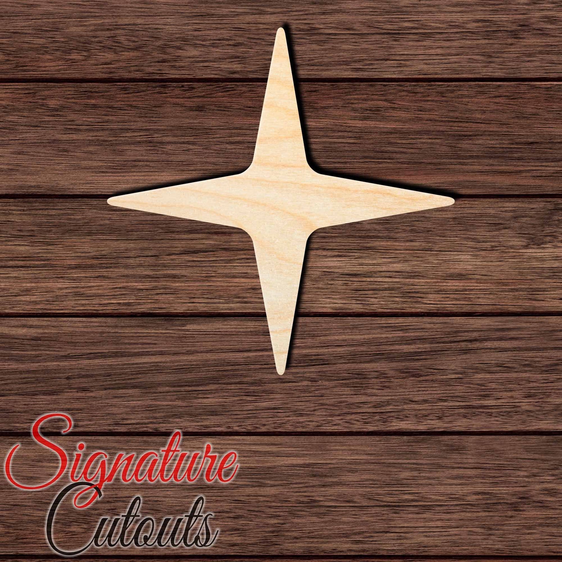 Star 016 Shape Cutout in Wood, Acrylic or Acrylic Mirror - Signature Cutouts