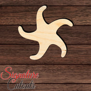Starfish 002 Shape Cutout in Wood, Acrylic or Acrylic Mirror - Signature Cutouts