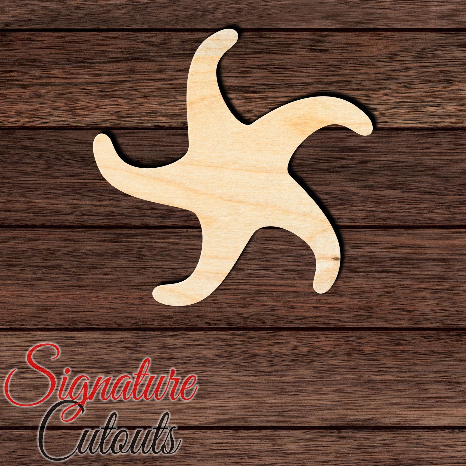 Starfish 002 Shape Cutout in Wood, Acrylic or Acrylic Mirror - Signature Cutouts