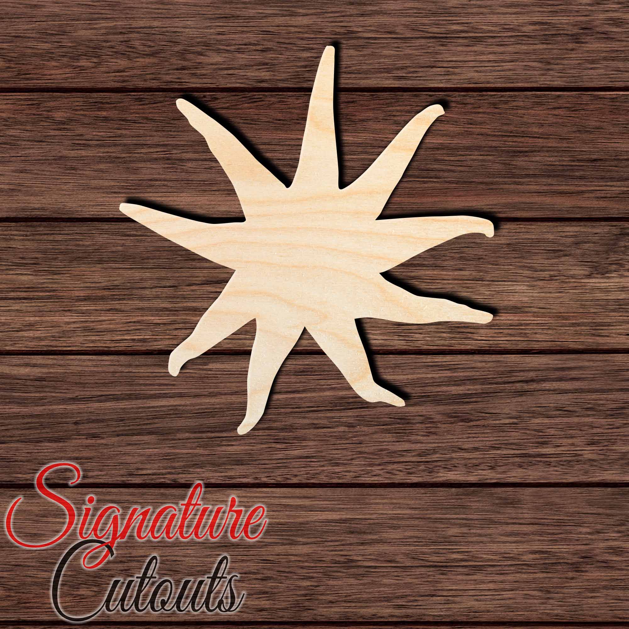 Starfish 007 Shape Cutout in Wood, Acrylic or Acrylic Mirror - Signature Cutouts