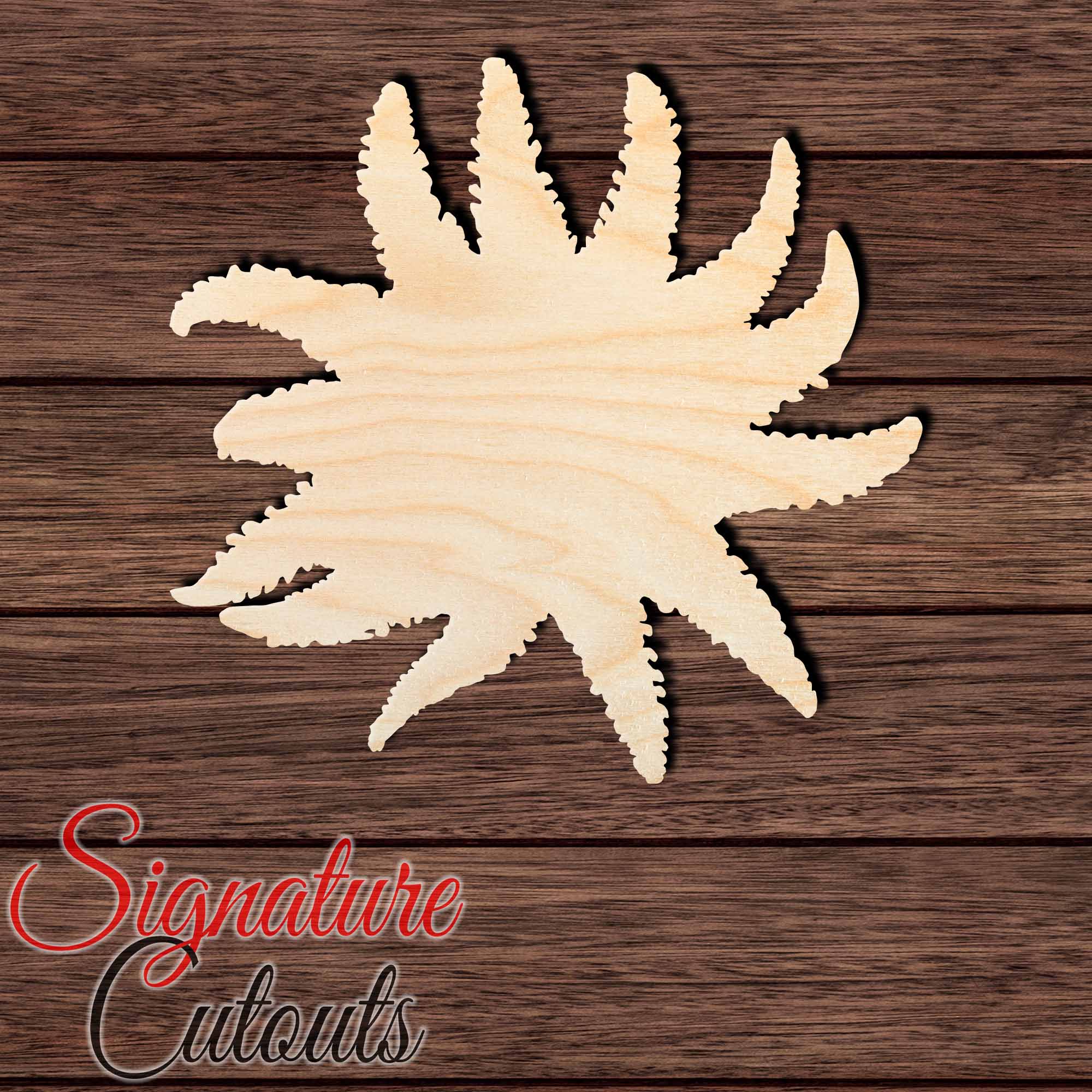 Starfish 008 Shape Cutout in Wood, Acrylic or Acrylic Mirror - Signature Cutouts