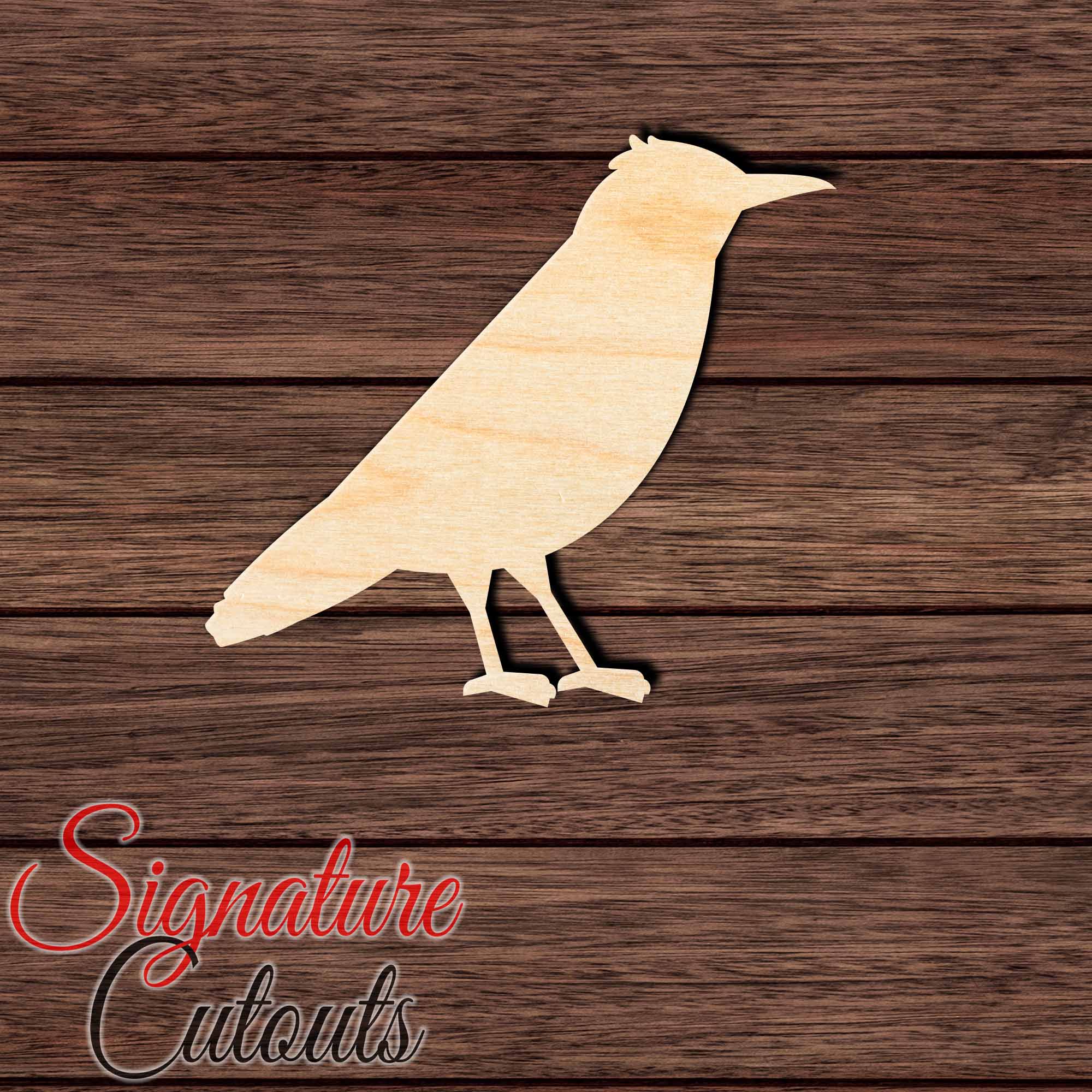 Starling Bird 001 Shape Cutout in Wood, Acrylic or Acrylic Mirror - Signature Cutouts