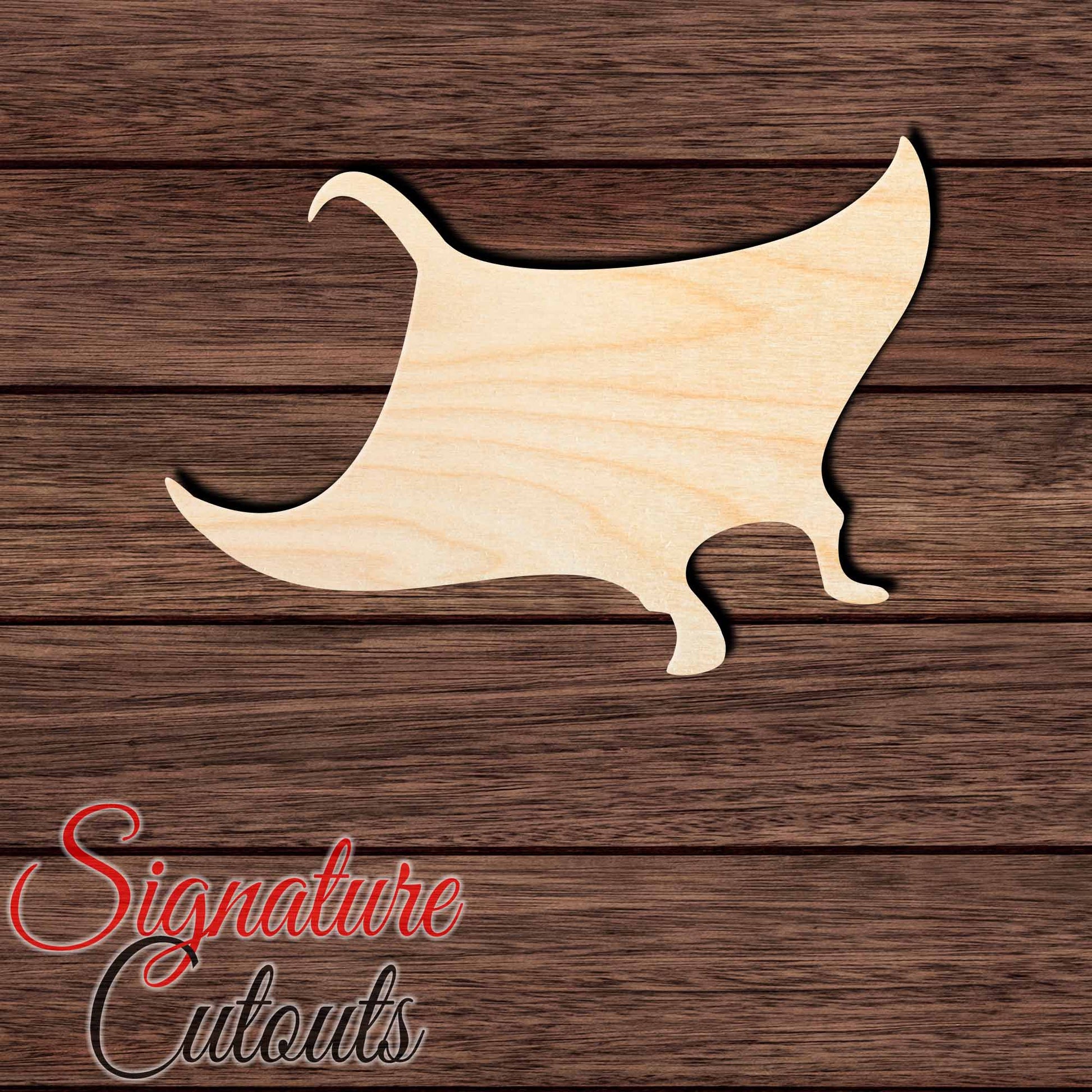 Stingray 001 Shape Cutout in Wood, Acrylic or Acrylic Mirror - Signature Cutouts