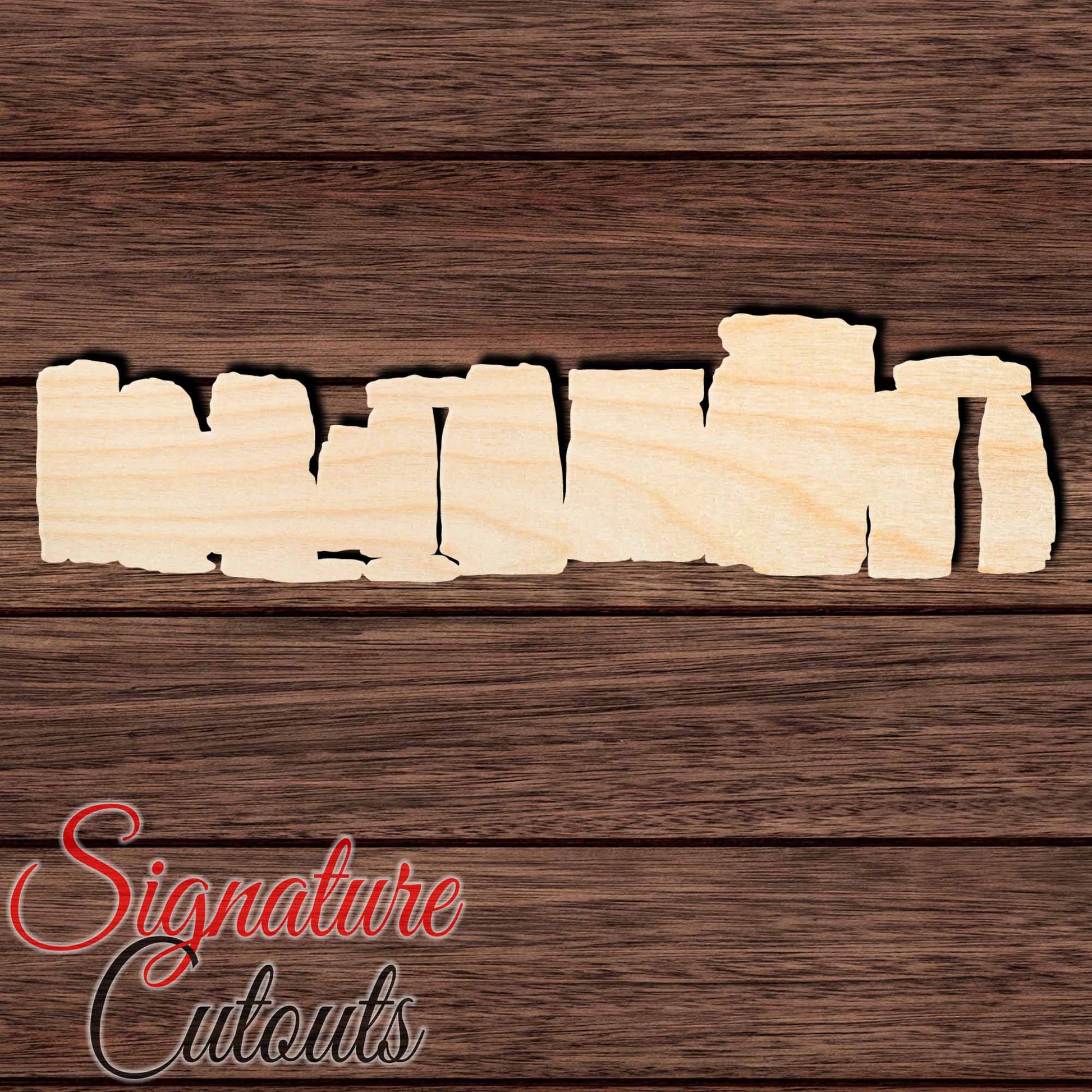 Stonehenge Shape Cutout in Wood, Acrylic or Acrylic Mirror - Signature Cutouts