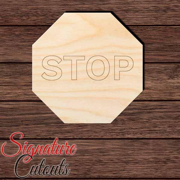 Stop Sign Paint by Line Shape Cutout in Wood, Acrylic or Acrylic Mirror - Signature Cutouts