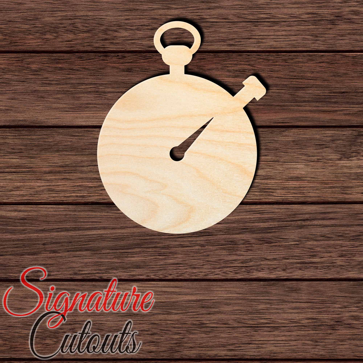 Stopwatch 001 Shape Cutout in Wood, Acrylic or Acrylic Mirror - Signature Cutouts