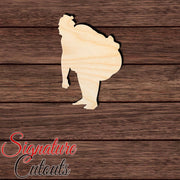 Sumo Wrestler 004 Shape Cutout in Wood, Acrylic or Acrylic Mirror - Signature Cutouts