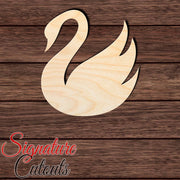 Swan 001 Shape Cutout in Wood, Acrylic or Acrylic Mirror - Signature Cutouts