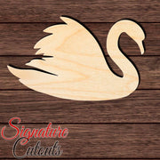 Swan 002 Shape Cutout in Wood, Acrylic or Acrylic Mirror - Signature Cutouts
