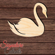 Swan 003 Shape Cutout in Wood, Acrylic or Acrylic Mirror - Signature Cutouts