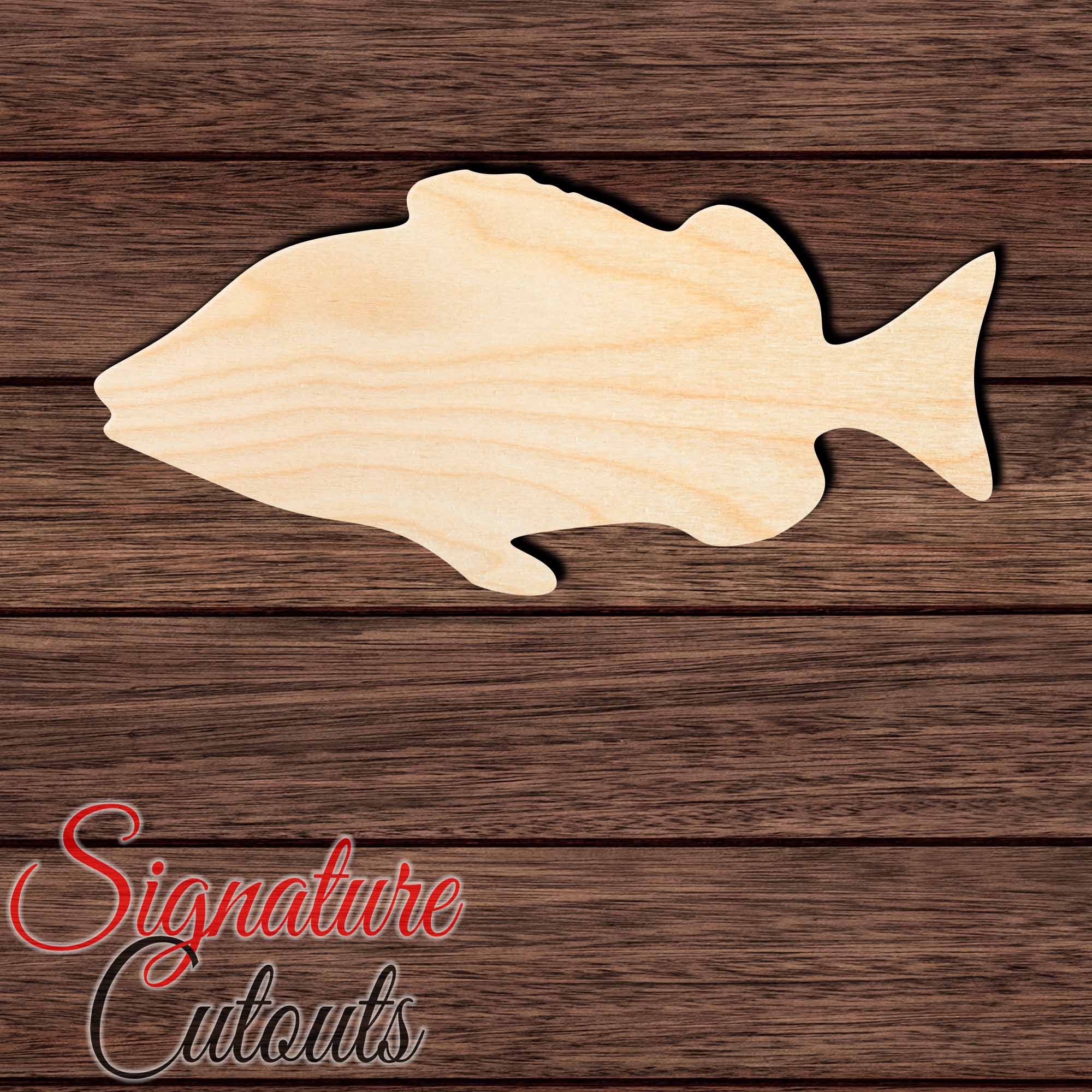 Sweetlip Imperor Fish en Shape Cutout in Wood, Acrylic or Acrylic Mirror - Signature Cutouts