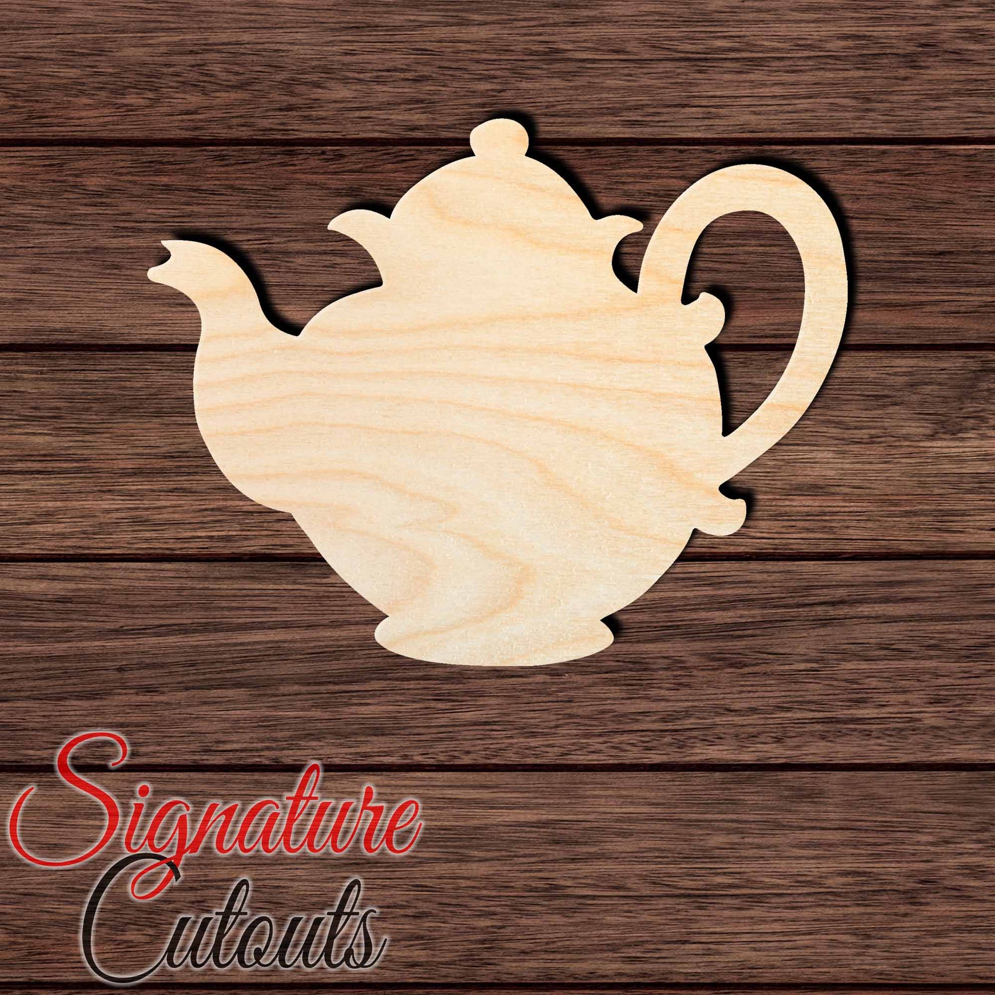 Teapot 001 Shape Cutout in Wood, Acrylic or Acrylic Mirror - Signature Cutouts