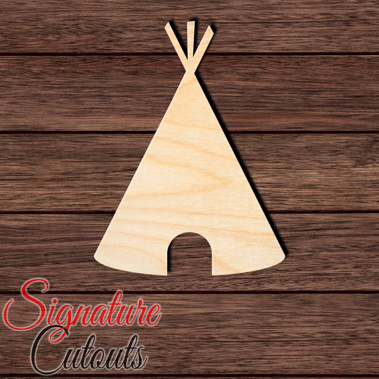 TeePee 001 Shape Cutout in Wood, Acrylic or Acrylic Mirror - Signature Cutouts