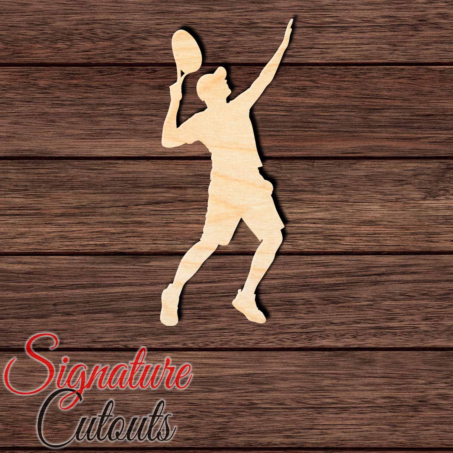 Tennis Player 001 Shape Cutout in Wood, Acrylic or Acrylic Mirror - Signature Cutouts