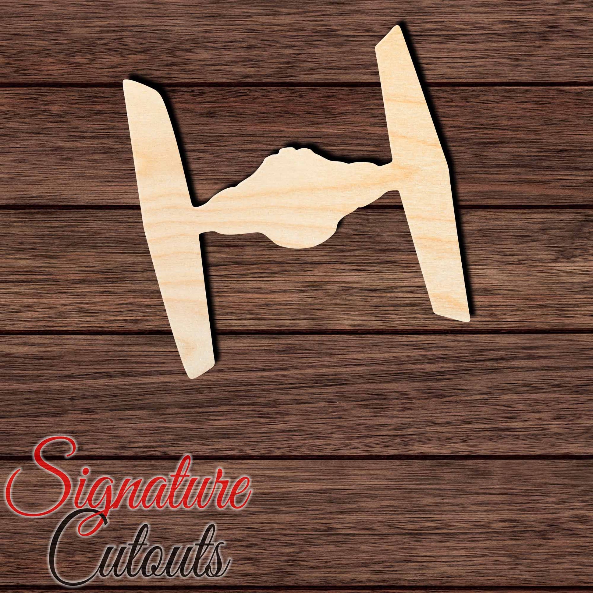 Tie Fighter Ship Shape Cutout in Wood, Acrylic or Acrylic Mirror - Signature Cutouts