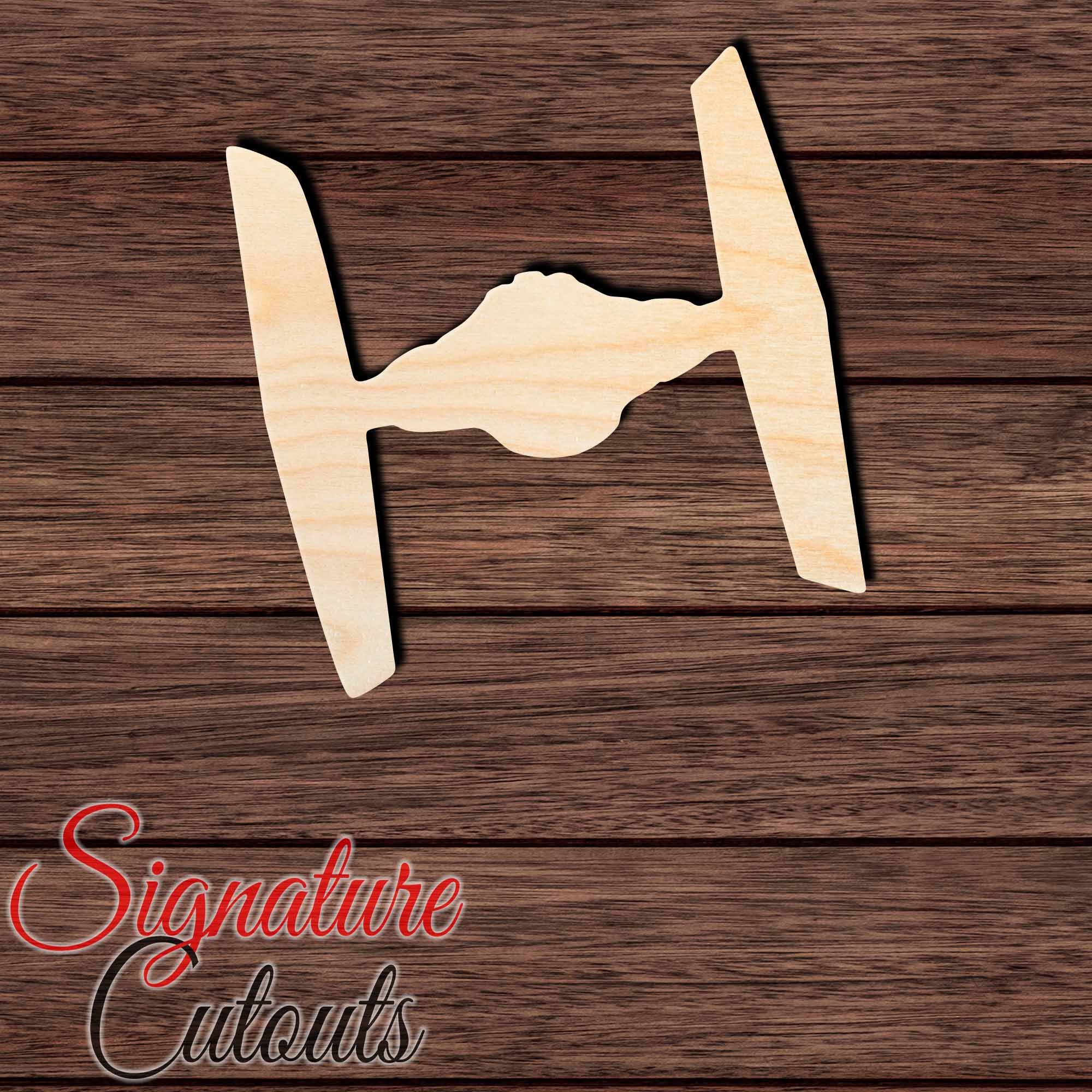 Tie Fighter Ship Shape Cutout in Wood, Acrylic or Acrylic Mirror - Signature Cutouts