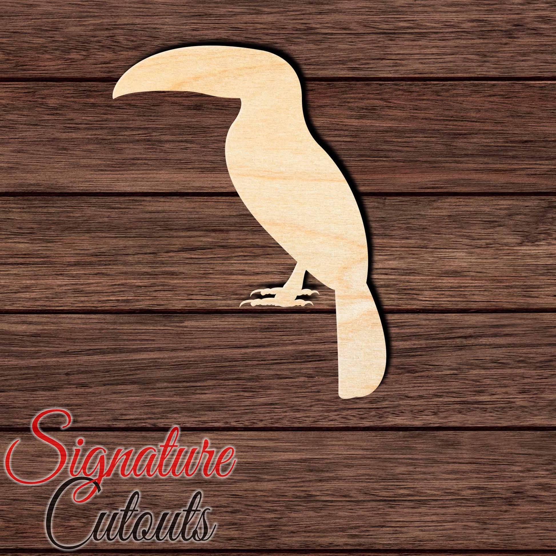 Toucan 002 Shape Cutout in Wood, Acrylic or Acrylic Mirror - Signature Cutouts