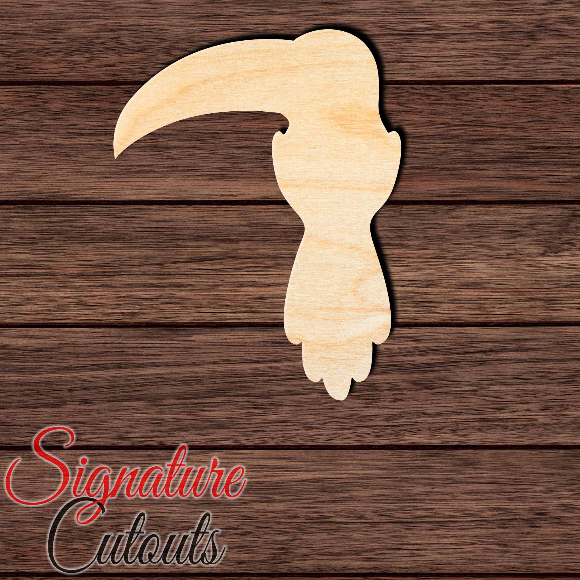 Toucan 003 Shape Cutout in Wood, Acrylic or Acrylic Mirror - Signature Cutouts