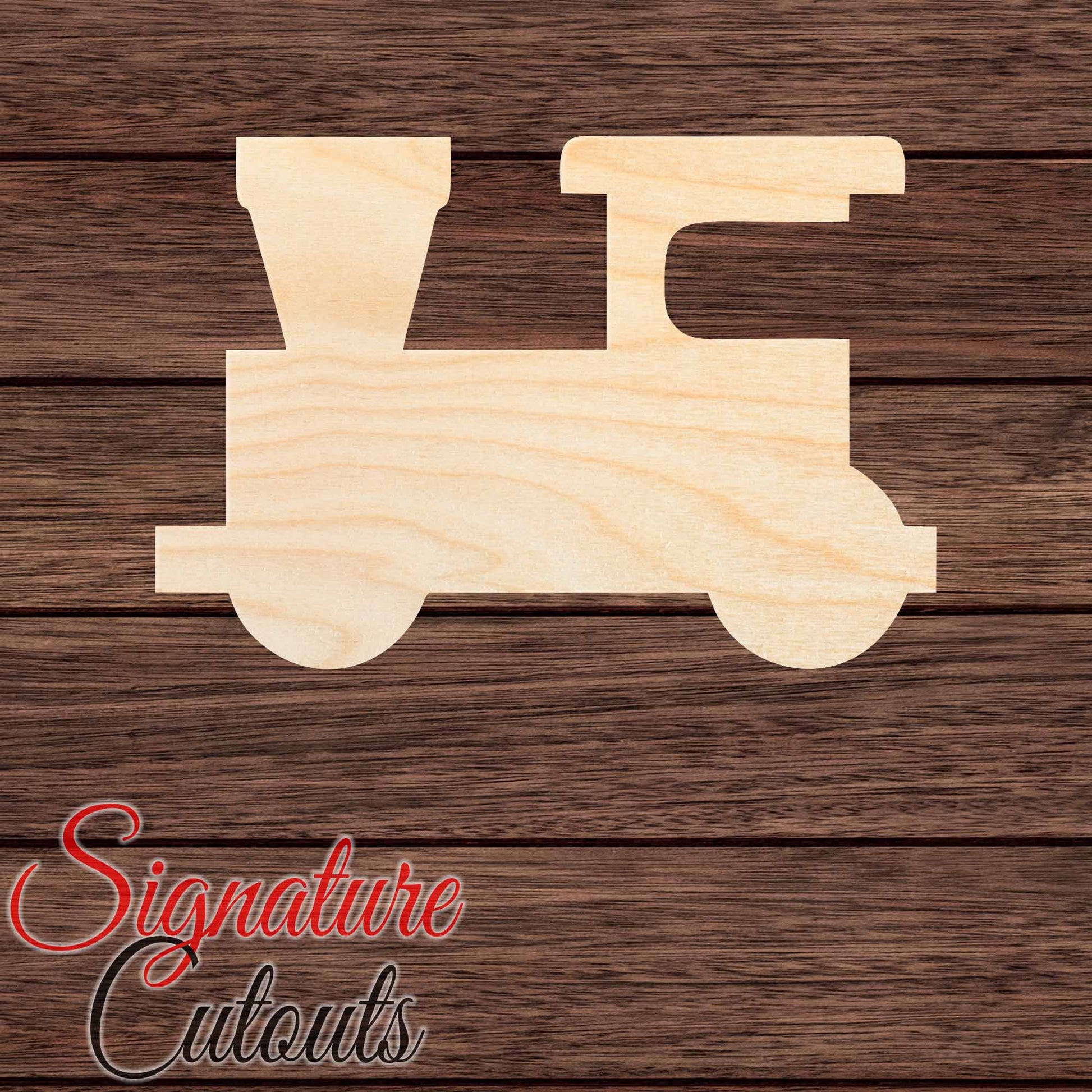 Train 003 Shape Cutout in Wood, Acrylic or Acrylic Mirror - Signature Cutouts