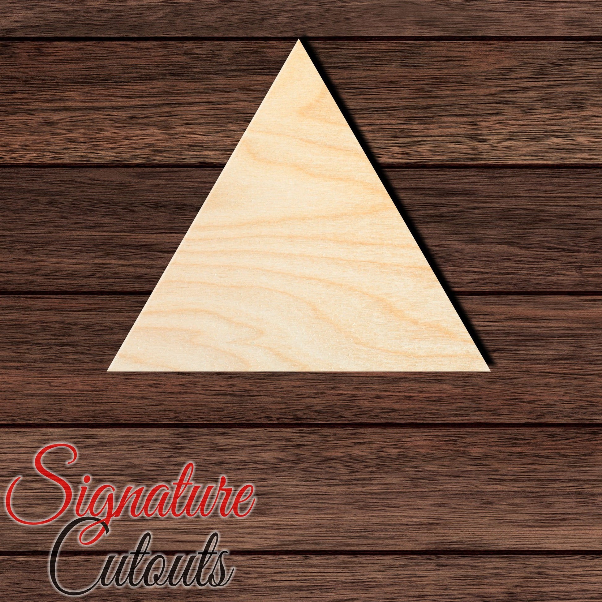 Triangle Shape Cutout in Wood, Acrylic or Acrylic Mirror - Signature Cutouts