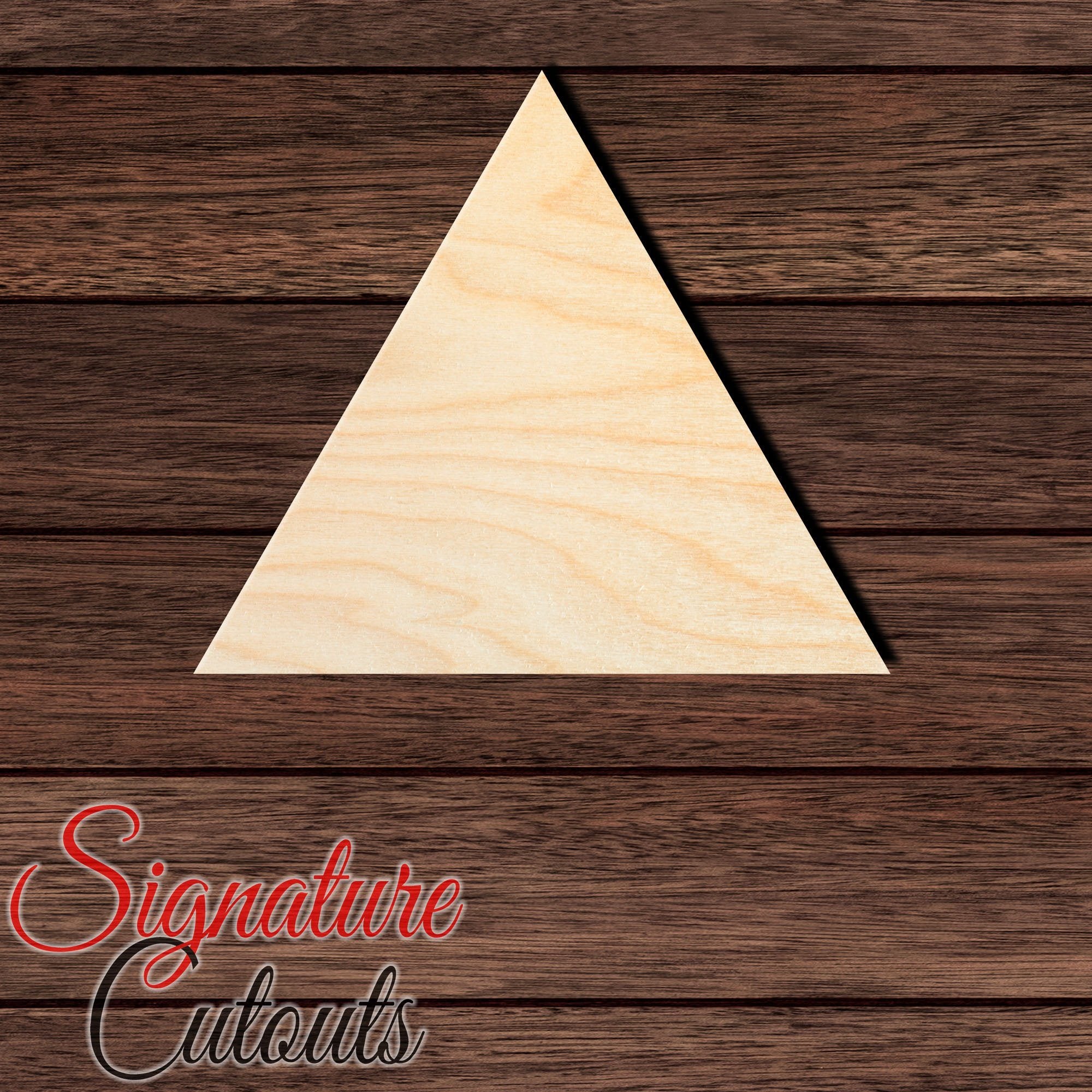 Triangle Shape Cutout in Wood, Acrylic or Acrylic Mirror - Signature Cutouts