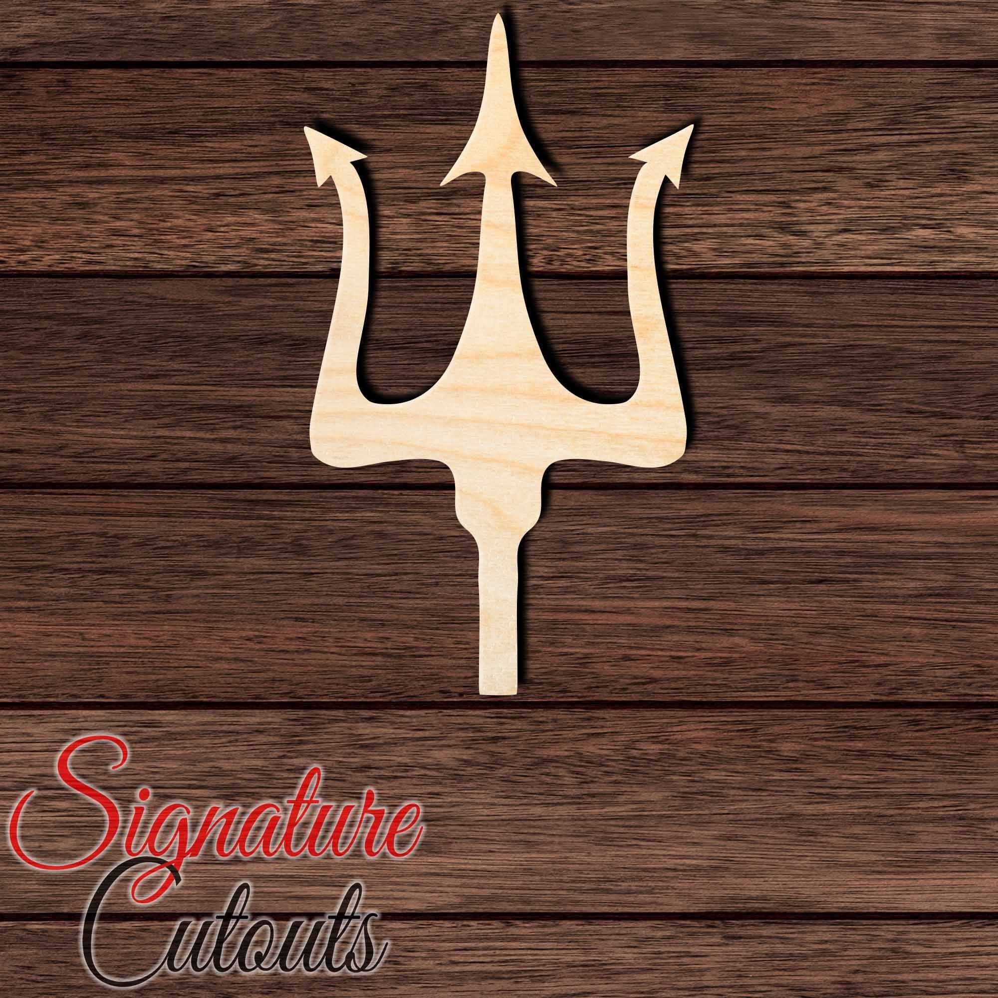 Trident 002 Shape Cutout in Wood, Acrylic or Acrylic Mirror - Signature Cutouts