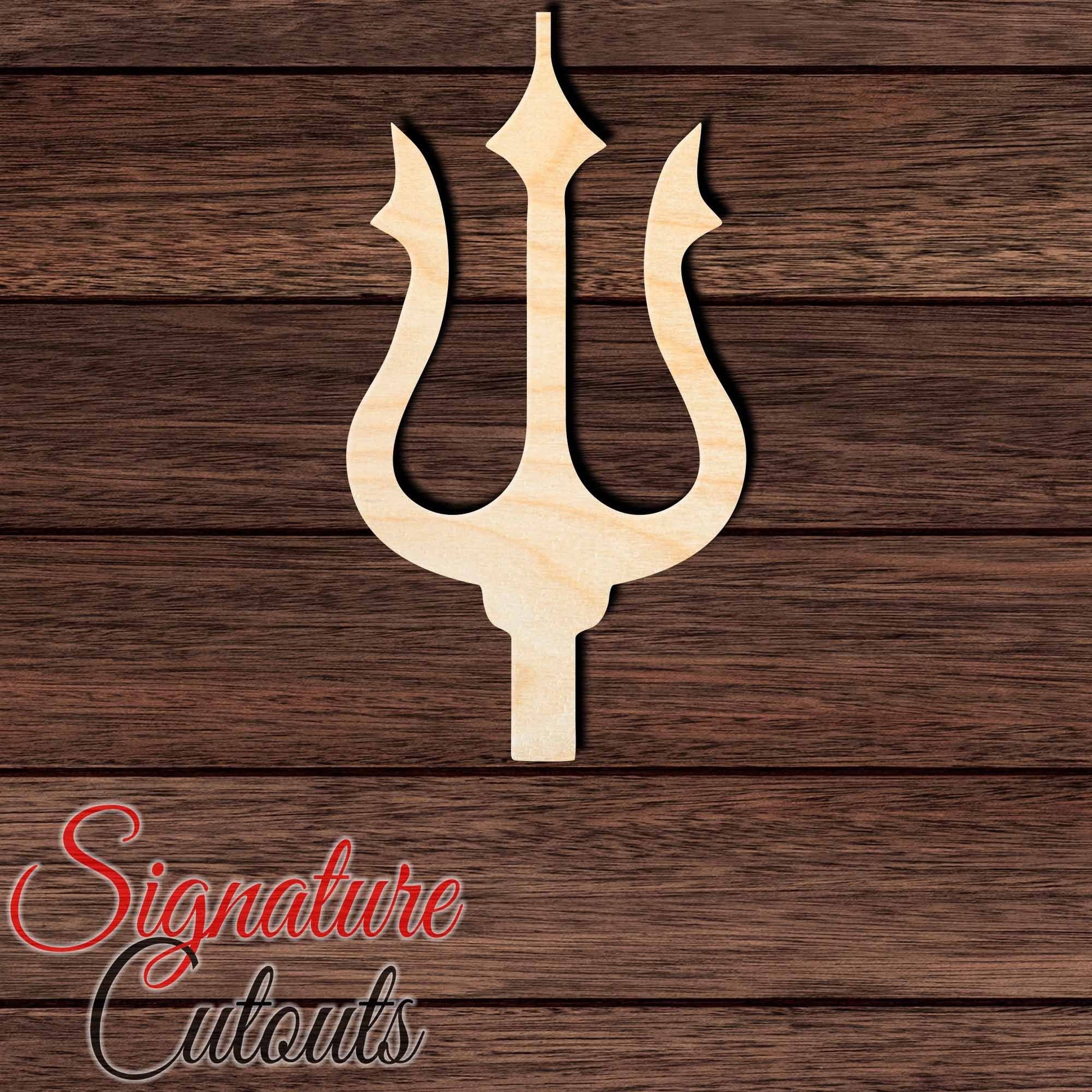 Trident 003 Shape Cutout in Wood, Acrylic or Acrylic Mirror - Signature Cutouts