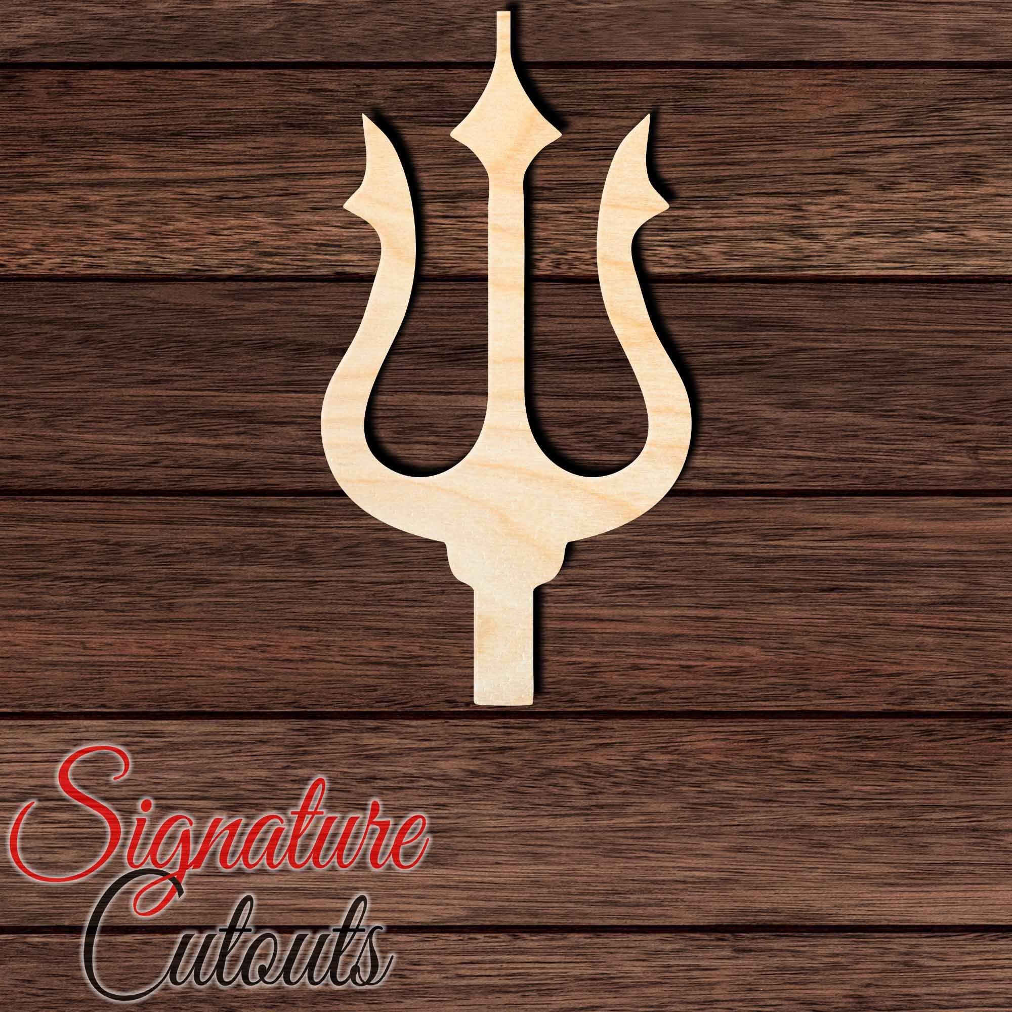 Trident 003 Shape Cutout in Wood, Acrylic or Acrylic Mirror - Signature Cutouts