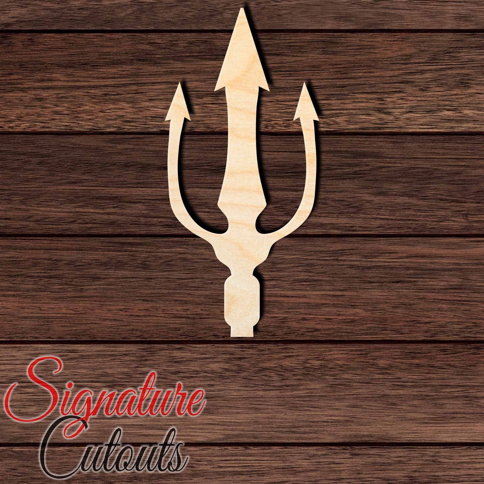 Trident 005 Shape Cutout in Wood, Acrylic or Acrylic Mirror - Signature Cutouts