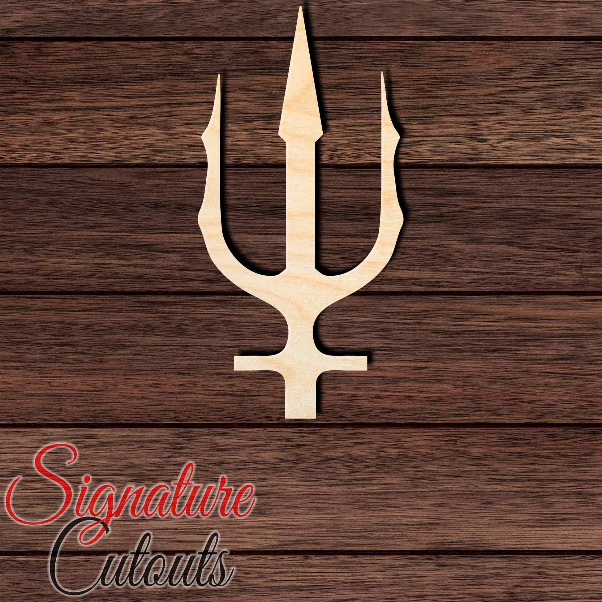 Trident 009 Shape Cutout in Wood, Acrylic or Acrylic Mirror - Signature Cutouts