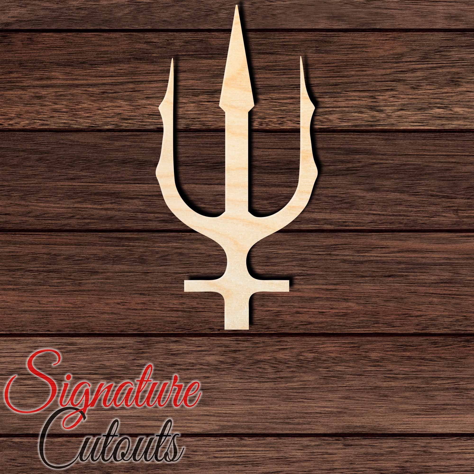 Trident 009 Shape Cutout in Wood, Acrylic or Acrylic Mirror - Signature Cutouts