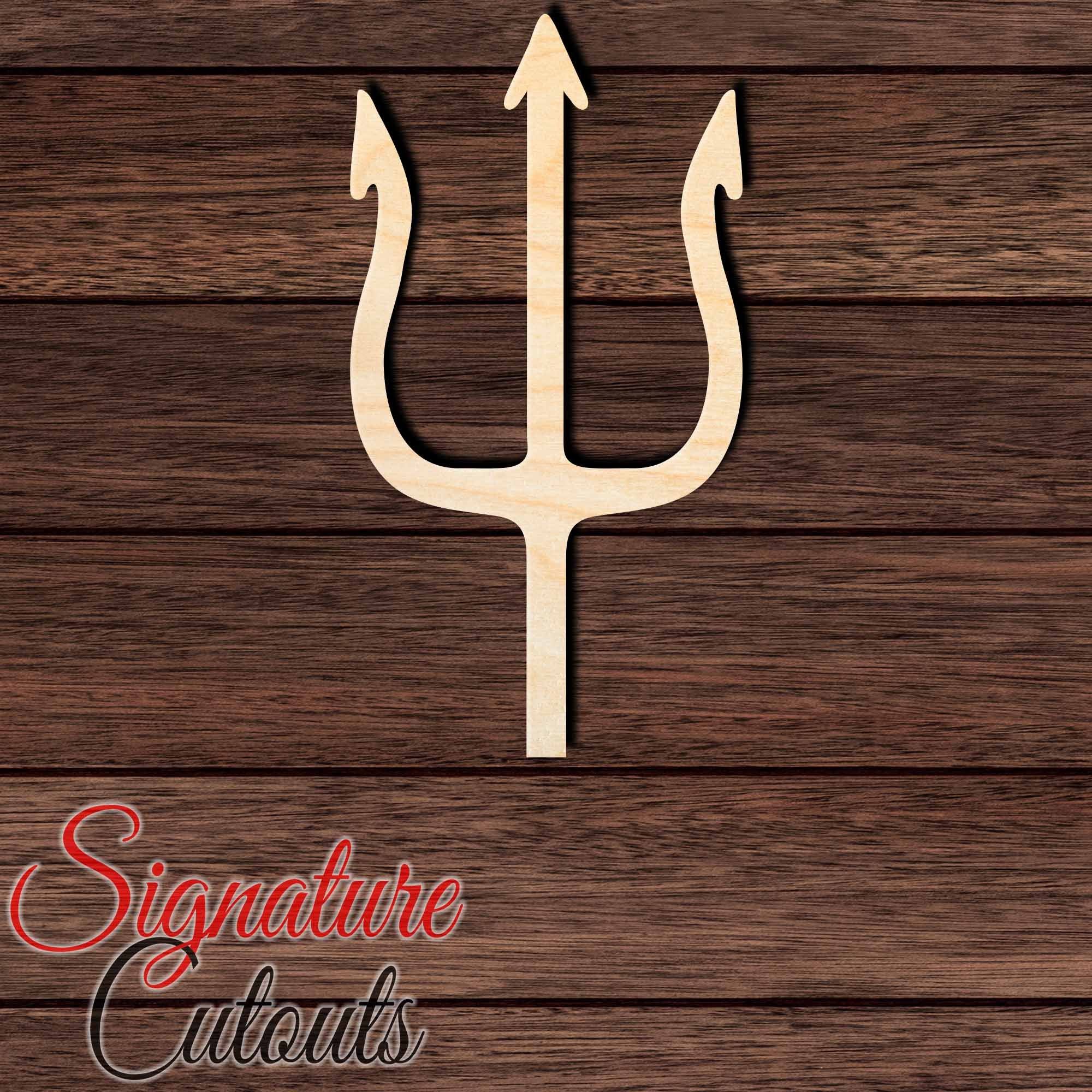 Trident 016 Shape Cutout in Wood, Acrylic or Acrylic Mirror - Signature Cutouts