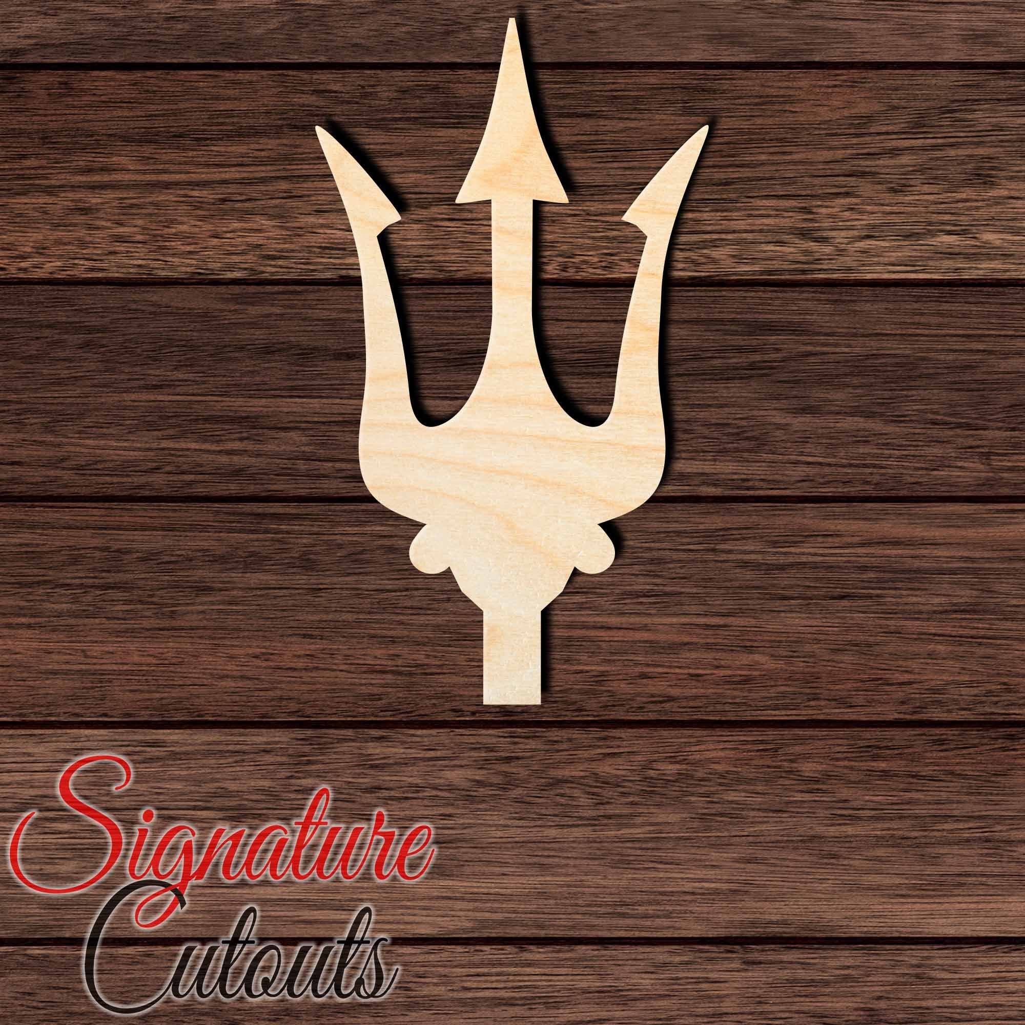 Trident 017 Shape Cutout in Wood, Acrylic or Acrylic Mirror - Signature Cutouts