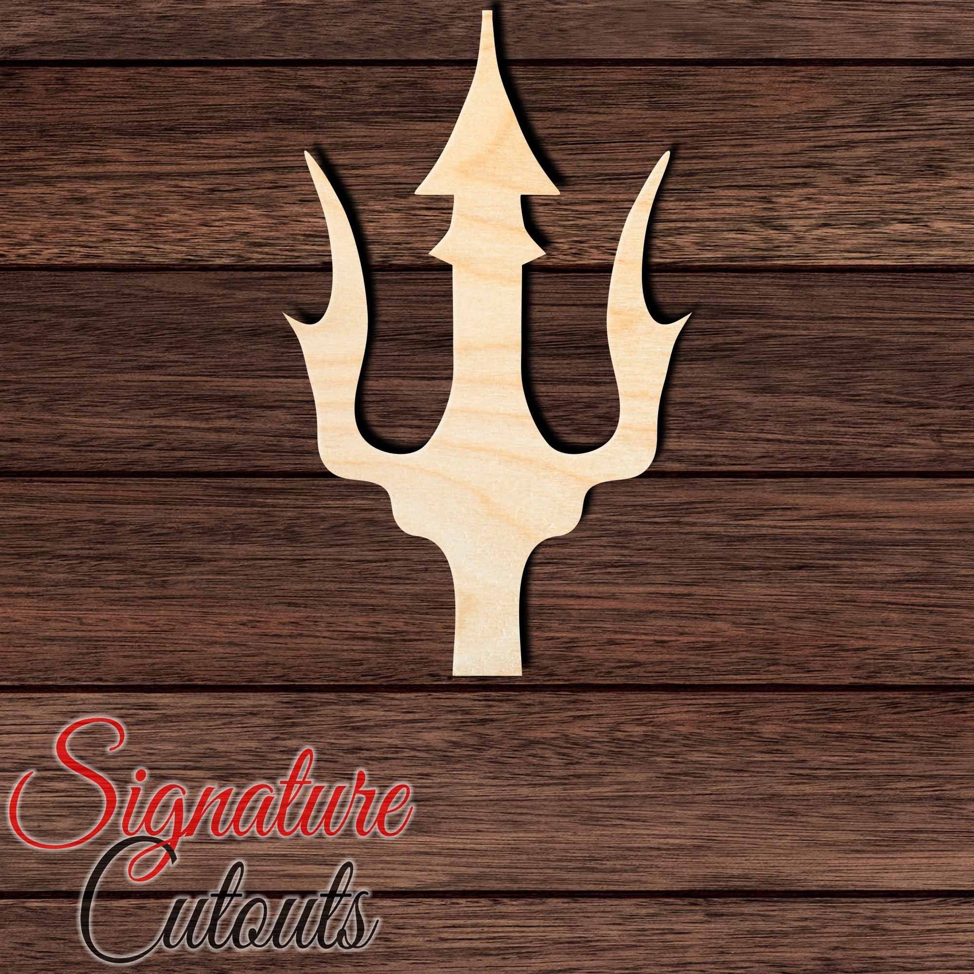Trident 019 Shape Cutout in Wood, Acrylic or Acrylic Mirror - Signature Cutouts