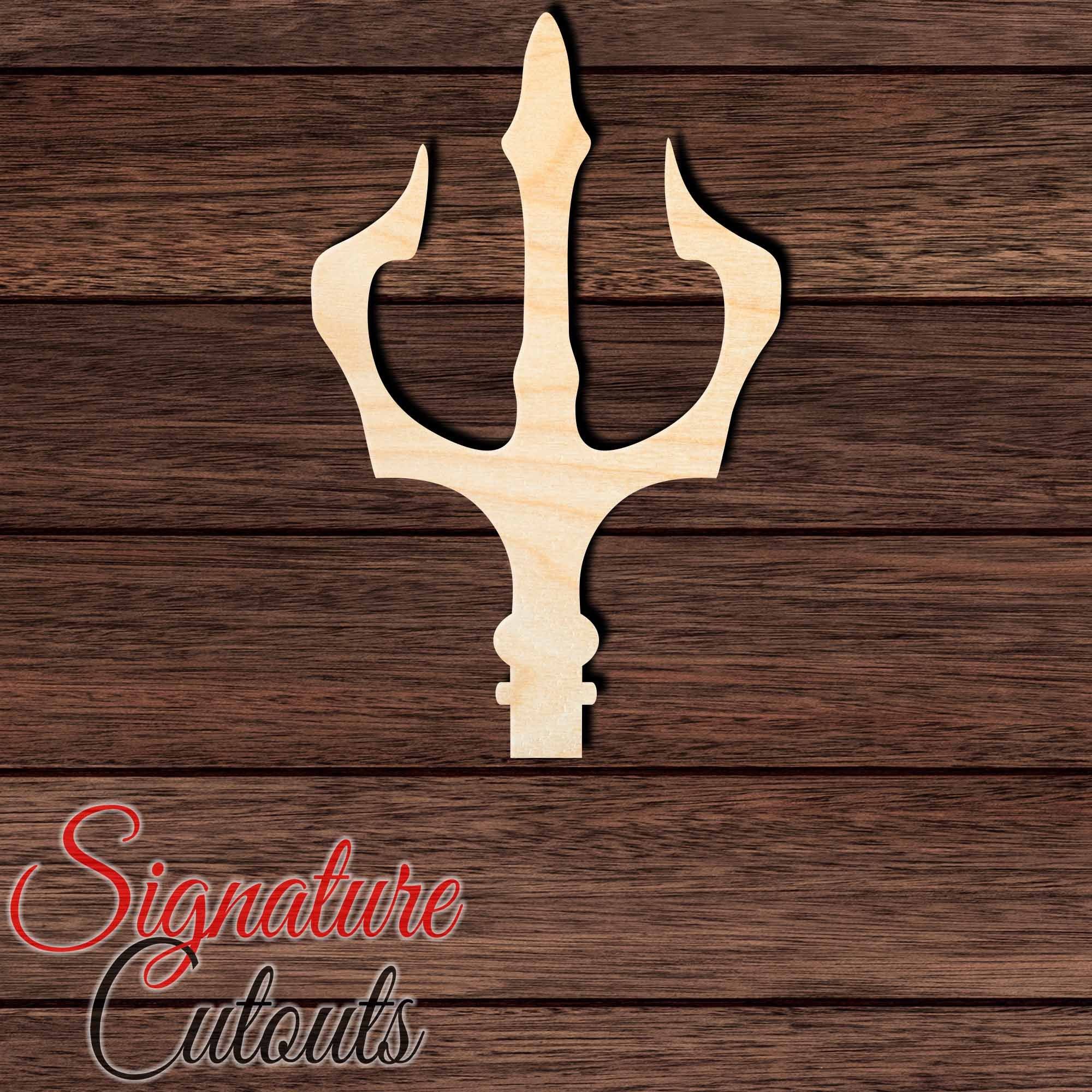 Trident 024 Shape Cutout in Wood, Acrylic or Acrylic Mirror - Signature Cutouts