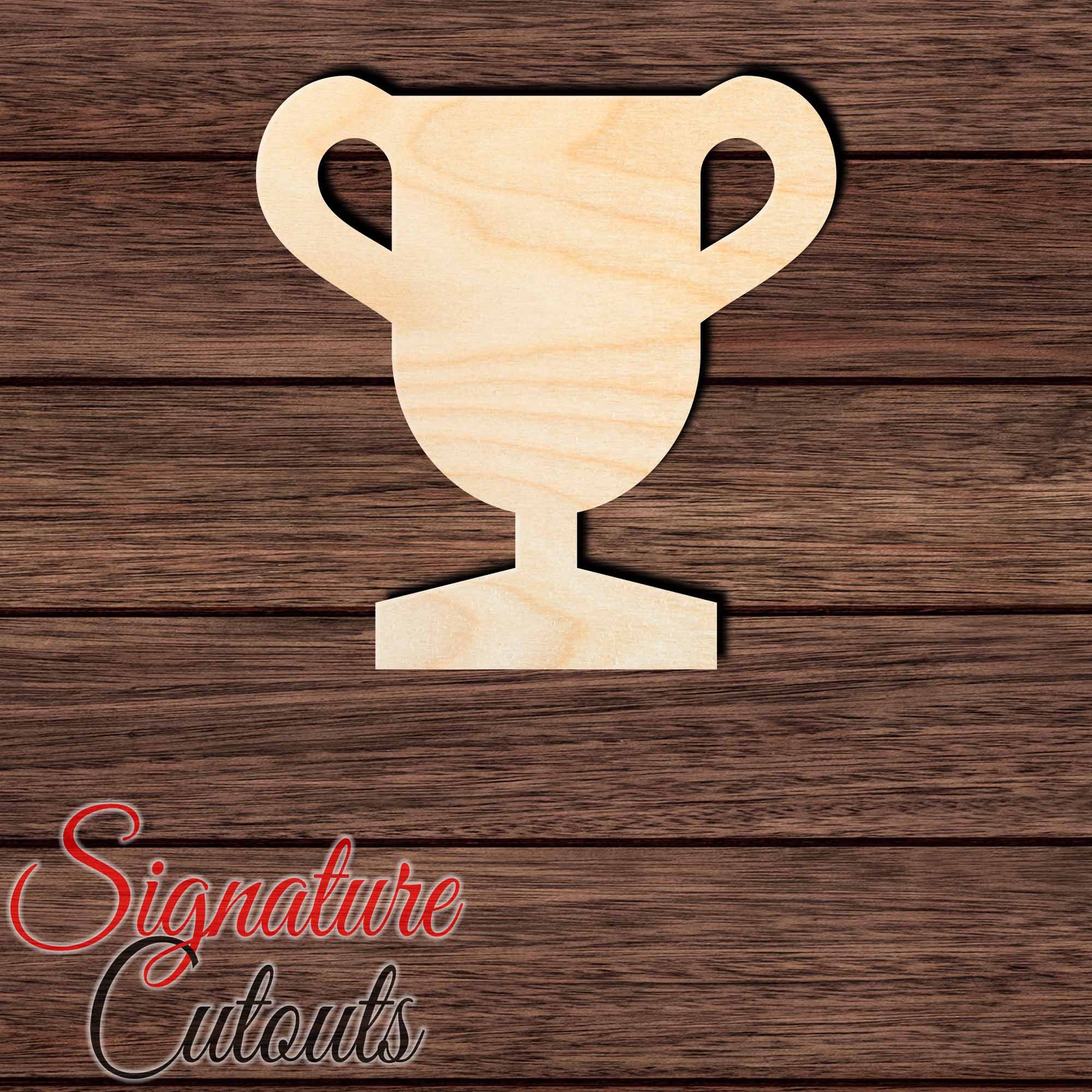 Trophy Cup 002 Shape Cutout in Wood, Acrylic or Acrylic Mirror - Signature Cutouts