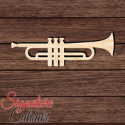 Trumpet 001 Shape Cutout in Wood, Acrylic or Acrylic Mirror - Signature Cutouts