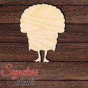 Turkey 002 Shape Cutout in Wood, Acrylic or Acrylic Mirror - Signature Cutouts