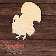 Turkey 004 Shape Cutout in Wood, Acrylic or Acrylic Mirror - Signature Cutouts