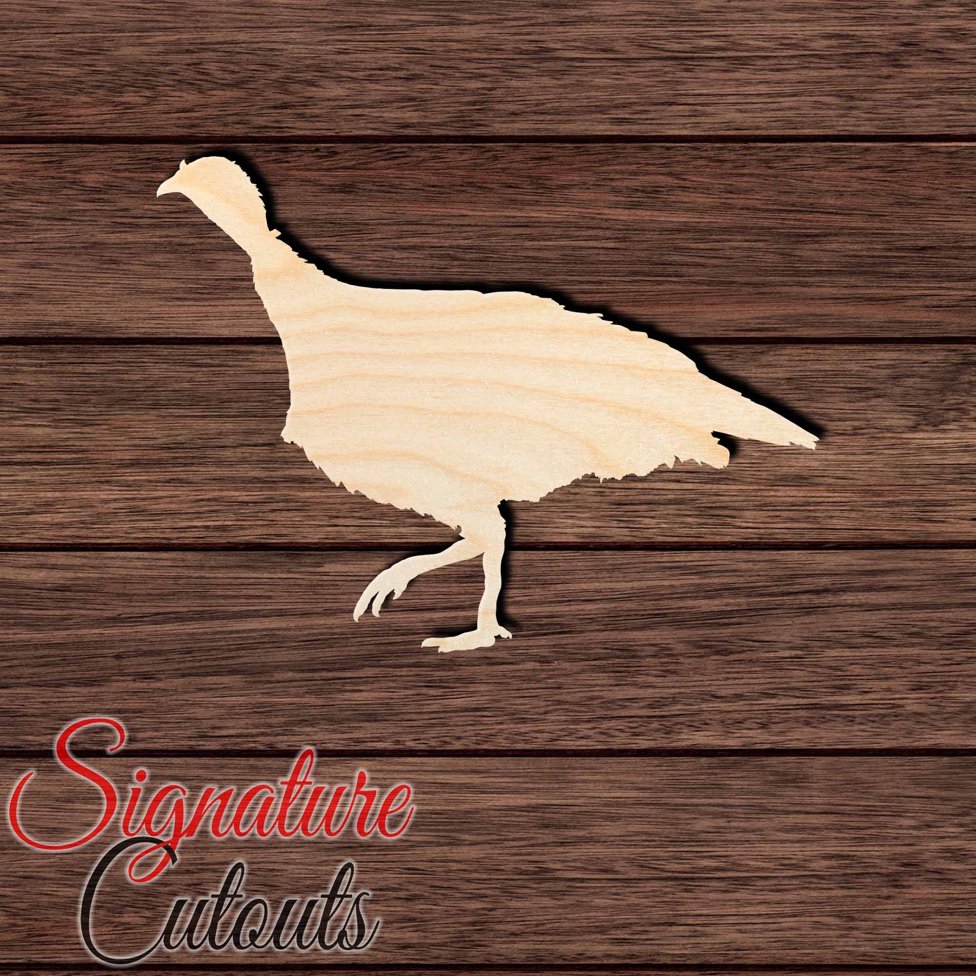 Turkey 006 Shape Cutout in Wood, Acrylic or Acrylic Mirror - Signature Cutouts