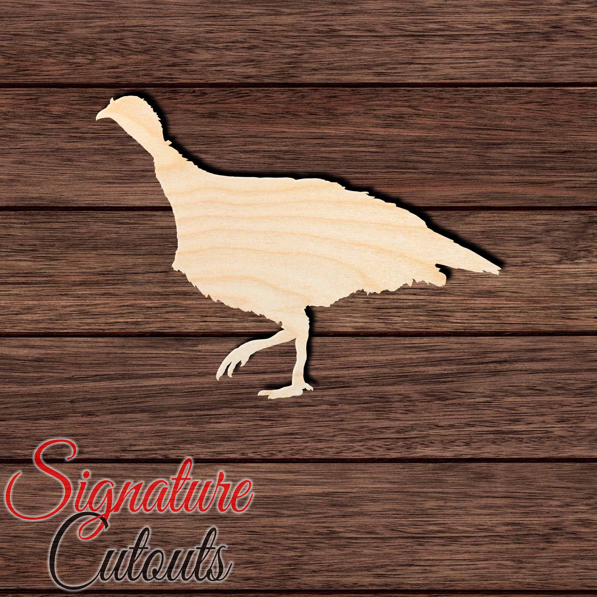 Turkey 006 Shape Cutout in Wood, Acrylic or Acrylic Mirror - Signature Cutouts