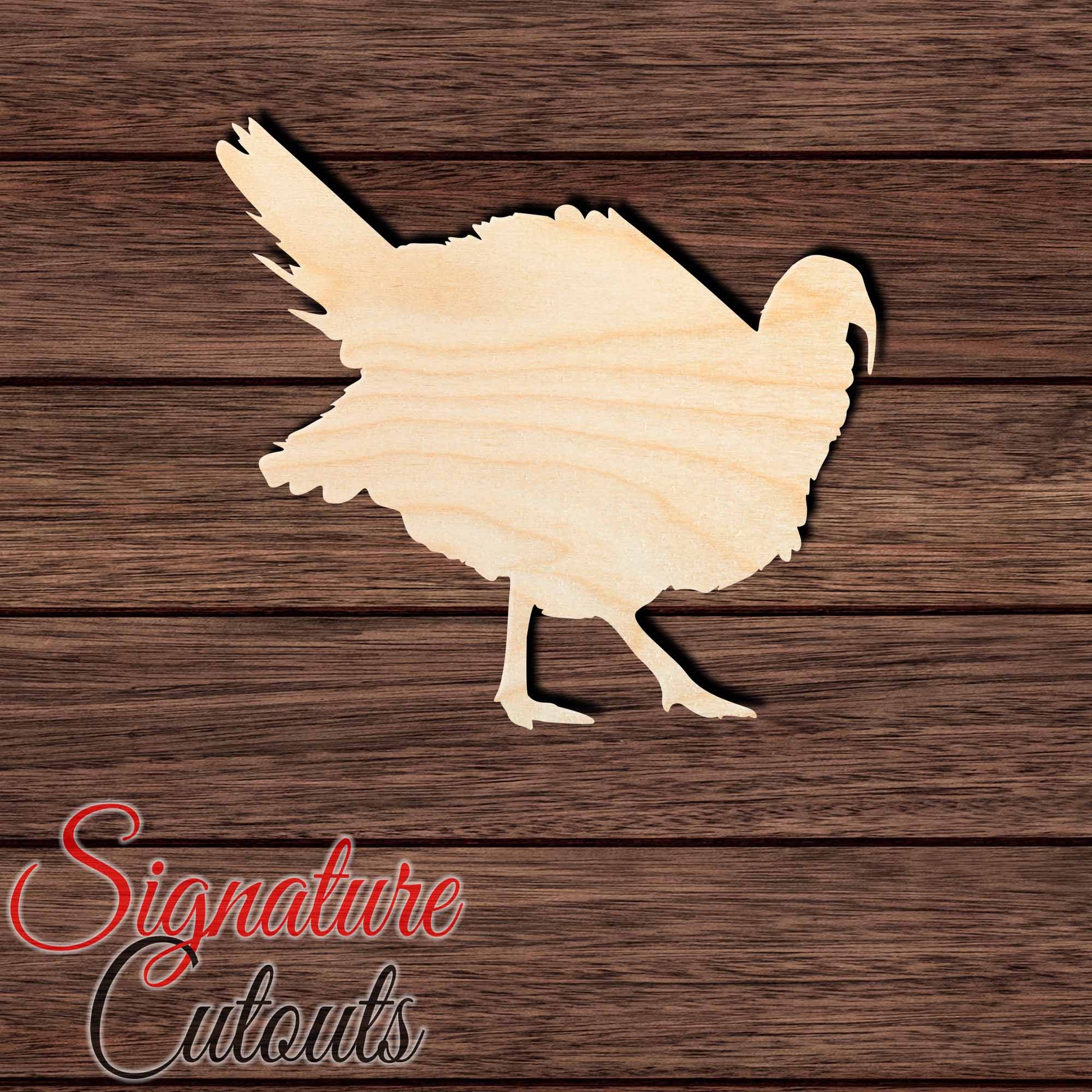 Turkey 009 Shape Cutout in Wood, Acrylic or Acrylic Mirror - Signature Cutouts