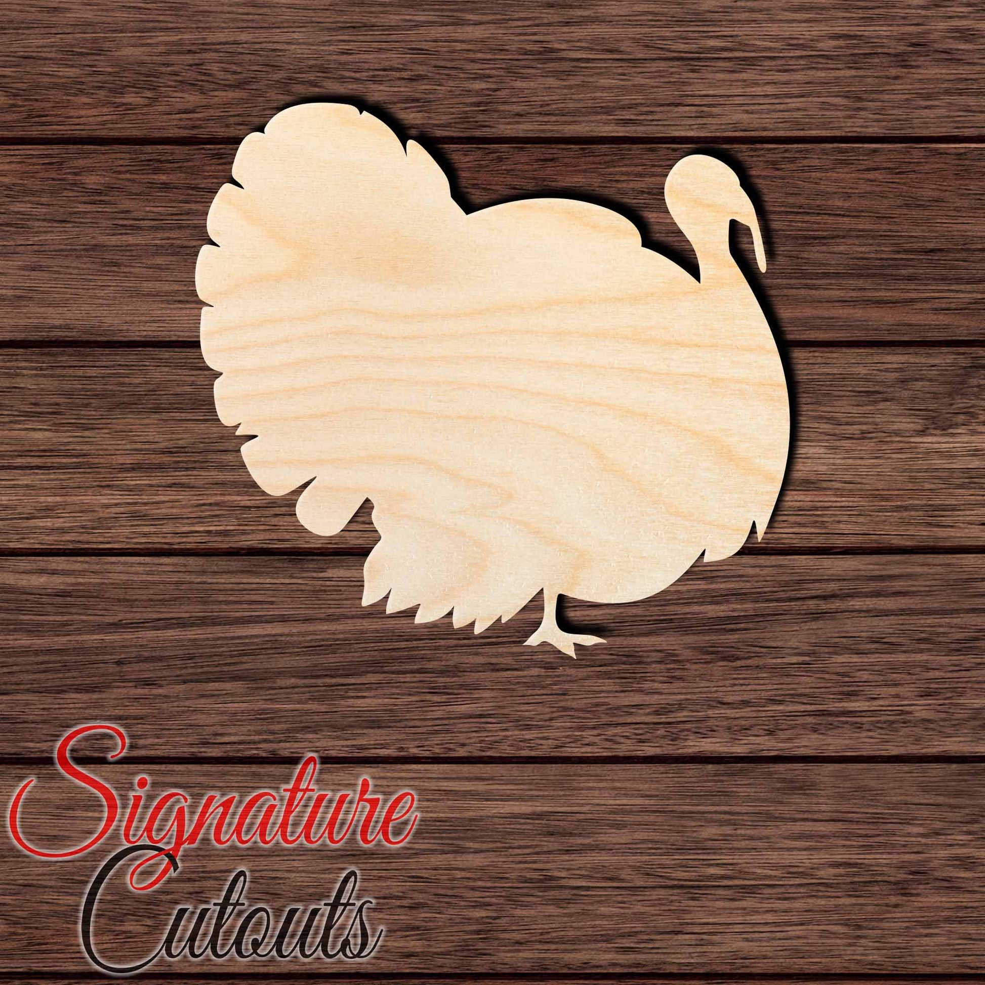 Turkey 010 Shape Cutout in Wood, Acrylic or Acrylic Mirror - Signature Cutouts