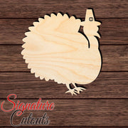 Turkey 011 Shape Cutout in Wood, Acrylic or Acrylic Mirror Craft Shapes & Bases Signature Cutouts 